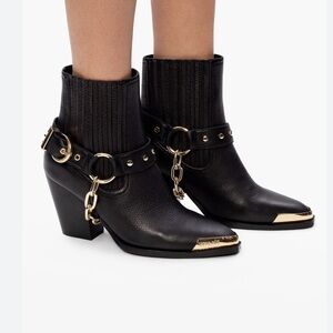 New Versace Jeans Collection Black Ankle Boots